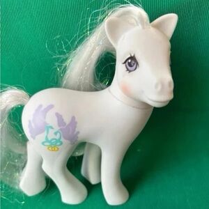 Vintage 1989 My little pony G1 WEDDING BRIDE w doves birds 6” mlp HTF